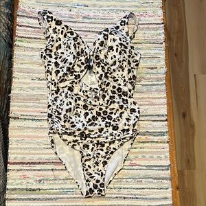 Niptuck Swim Leopard Print One Piece Swimsuit - worn once